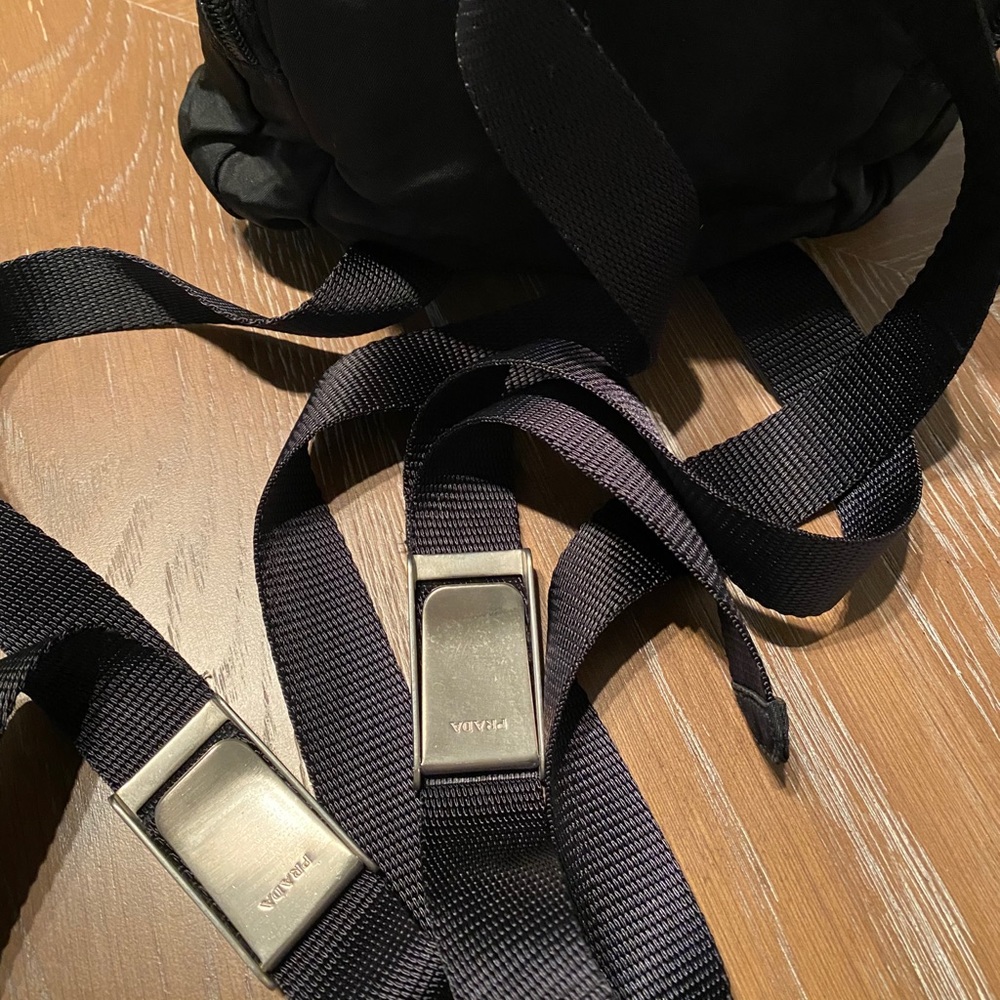 Prada backpack nylon black used 272-10-o - Picture 16 of 16